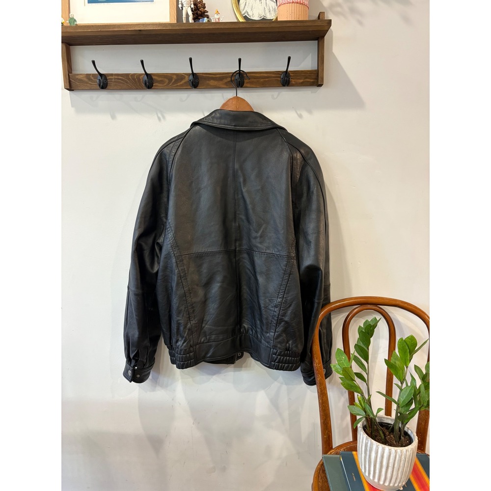 Wilsons Leather M. Julian Black Leather Bomber Jacket - Picture 6 of 10